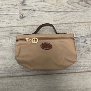 Longchamp Tan Cosmetic Case